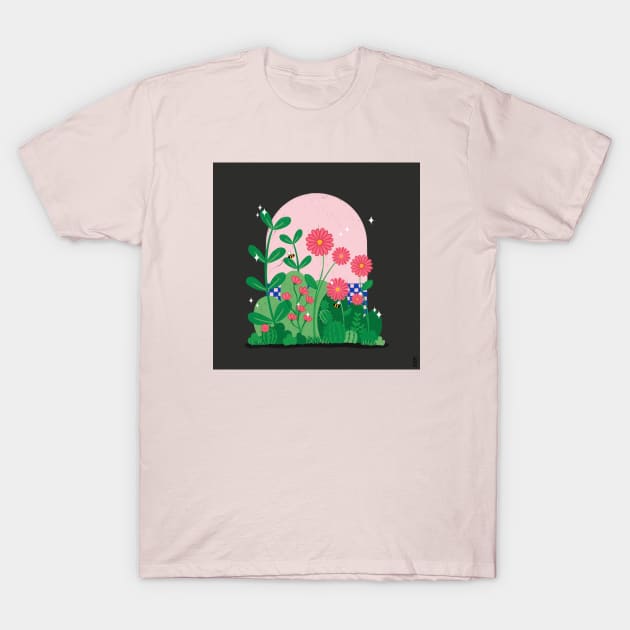 Midnight Garden T-Shirt by hazal kirikci